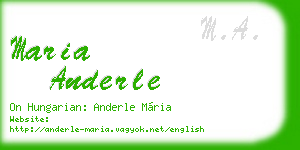 maria anderle business card